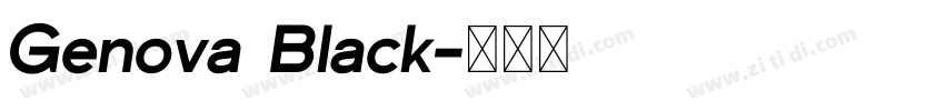 Genova Black字体转换
